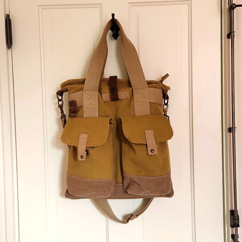 A. Kurtz Canvas Shoulder Bag, tan